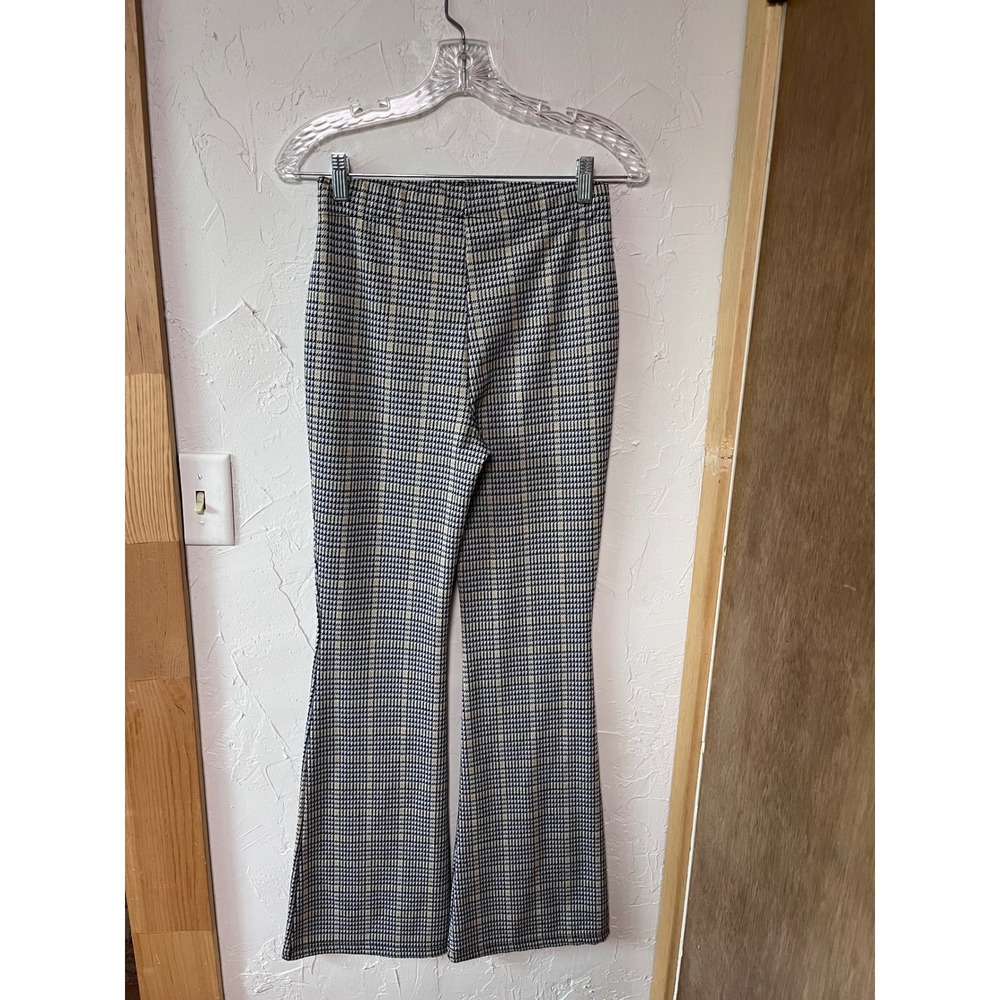 Abercrombie‎ & Fitch XS Houndstooth Flare Pants High Waist Stretch Knit - Picture 3 of 3